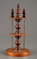 Lot 987 - A 19th Century treen bobbin stand, of...