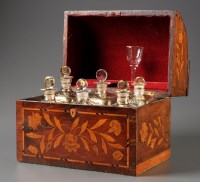 Lot 991 - A 19th Century Dutch marquetry decanter box,...