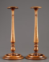 Lot 992 - Two 19th Century mahogany wig stands, each of...