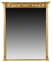 Lot 1038 - A large 19th Century overmantel mirror in gilt...