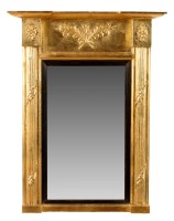 Lot 1039 - A 19th Century gilt frame breakfront pier...