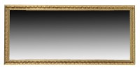 Lot 1043 - A rectangular wall mirror with gilt scrolling...