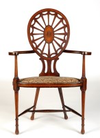 Lot 1070 - An Edwardian inlaid mahogany occasional chair,...