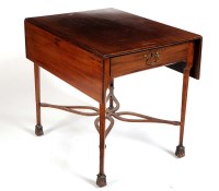 Lot 1082 - A Georgian mahogany Pembroke table with a pair...