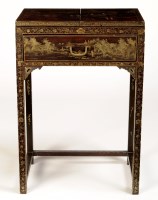 Lot 1086 - An Oriental chinoiserie decorated dressing...