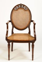 Lot 1087 - An Adams style mahogany open arm chair, with...