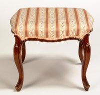 Lot 1088 - A Victorian mahogany square-shaped stool,...