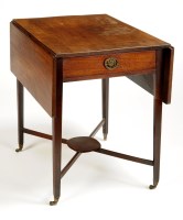 Lot 1097 - A Georgian mahogany Pembroke table, with a...