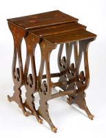 Lot 1103 - A nest of three rectangular occasional tables...