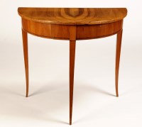 Lot 1119 - A German Biedermeier semi circular side table,...