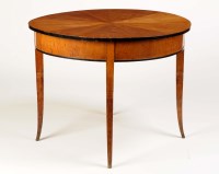 Lot 1120 - A 19th Century Biedermeier circular lightwood...