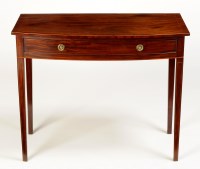 Lot 1121 - A late George III mahogany bowfront side table...