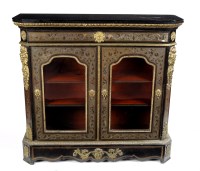 Lot 1124 - A 19th Century French boulle work cabinet,...