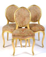 Lot 1125 - A set of three 19th Century gilt painted...