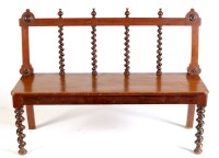 Lot 1147 - A late 19th Century Irish mahogany bench, the...