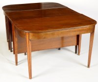 Lot 1154 - A Georgian mahogany 'D' end extending dining...