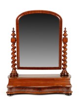 Lot 1159 - A Victorian mahogany swing frame toilet mirror,...