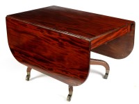 Lot 1165 - A large mahogany drop-leaf Pembroke table,...