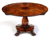 Lot 1170 - An early Victorian circular rosewood...