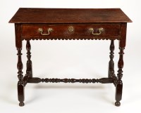 Lot 1171 - An antique rectangular-shaped oak side table,...