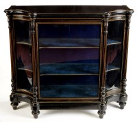 Lot 1174 - A Victorian ebonised small size credenza...