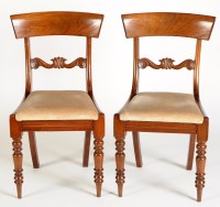 Lot 1181 - A set of six William IV mahogany dining chairs,...