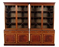 Lot 1184 - A pair of Hepplewhite design mahogany...