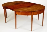 Lot 1189 - A George III mahogany D-end dining table, the...