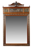 Lot 1205 - A late 19th Century French walnut bevelled...