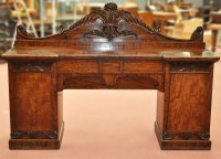 Lot 1207 - A William IV mahogany pedestal sideboard, the...