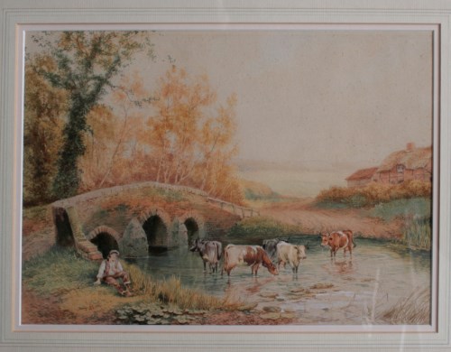 Lot 86 - Thomas Sidney Cooper (1803-1902) A COWHERD AND...