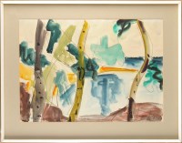 Lot 172 - S*** H*** (Israeli 20th Century) TREES BY A...