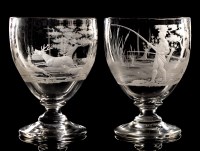 Lot 280 - A pair of mid Victorian presentation goblets,...