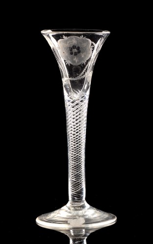 Lot 284 - An engraved Jacobite glass, mid 18th Century,...
