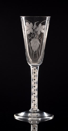 Lot 285 - An 18th Century ale glass, circa 1770, the...