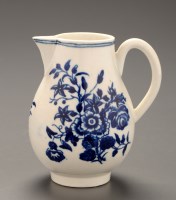 Lot 325 - A Worcester blue and white sparrow beak jug,...