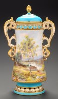 Lot 344 - A late 19th Century Minton covered vase, of...