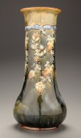Lot 351 - Royal Doulton: a vase of inverted baluster...