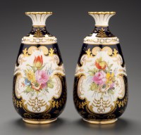 Lot 353 - Royal Crown Derby, a pair of vases, date code...