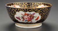 Lot 355 - A punch bowl, circa 1830's, boldly painted...