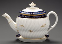 Lot 392 - An oval teapot and stand, circa 1800, of...