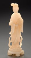 Lot 431 - A soapstone figure of Guanyin, of good 'Mutton...