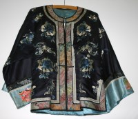 Lot 433 - A blue silk ladies jacket, 1920's/30's, the...