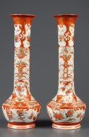 Lot 440 - Pair of Kutani vases, typically decorated with...