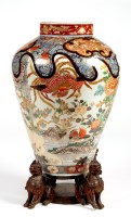 Lot 444 - A large imari vase, 19th Century, painted with...