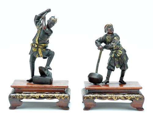 Lot 451 - Miyao Eisuke: two patinated bronze figures,...