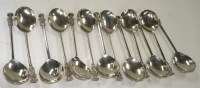Lot 484 - Thirteen George VI apostle spoons, by Frank...