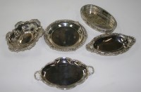 Lot 504 - An Edwardian oval sweetmeat dish, by Alfred...