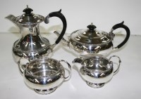 Lot 509 - A George VI four-piece tea service, by Walker...