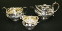 Lot 526 - A George IV three-piece tea service, by Samuel...